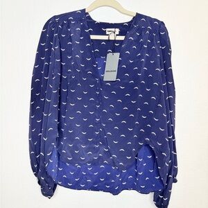 As seen on TV Live With Kelly! NWT✨ Zadig & Voltaire Polka Dot Angel Wings Top S